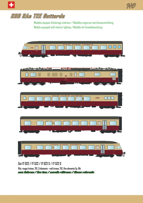2026年新製品ご予約受付L.S.Models17022 RAe TEE Gottardo5輌set Ep3
