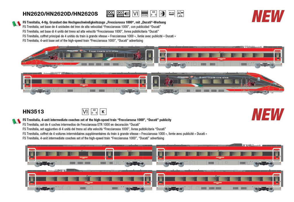 2025年新製品ご予約受付中ARNOLD2619 Frecciarossa 1000 4輌setEp6