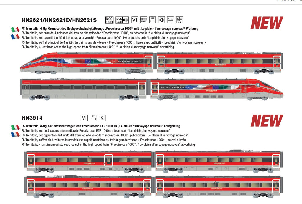 2025年新製品ご予約受付中ARNOLD2619 Frecciarossa 1000 4輌setEp6