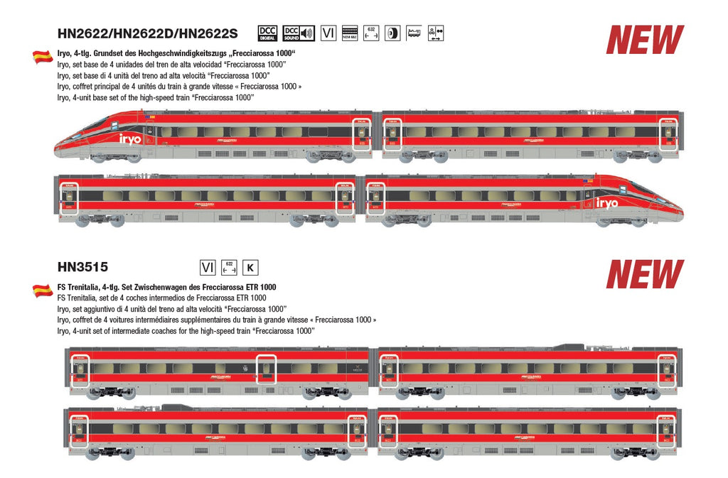 2025年新製品ご予約受付中ARNOLD2619 Frecciarossa 1000 4輌setEp6