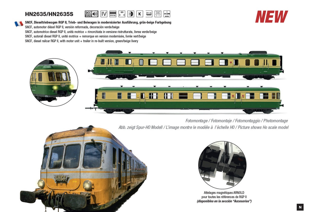 2025年新製品ご予約受付中ARNOLD2635 SNCF RGP2輌set