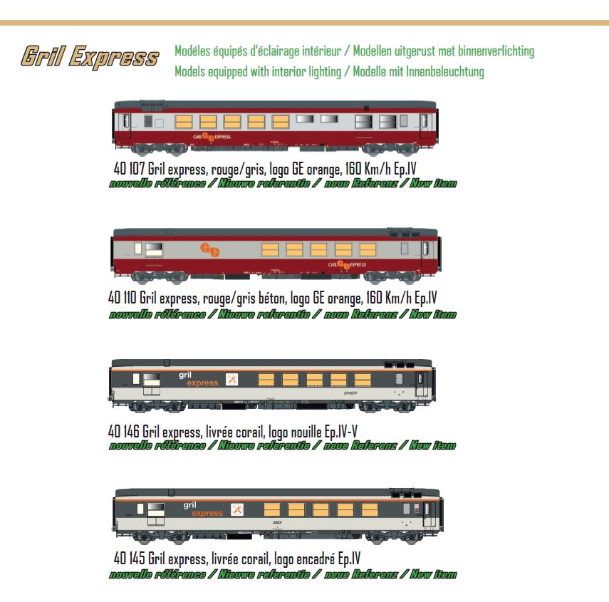 2025年新製品ご予約受付中L.S.Models40107 SNCF Gril Express