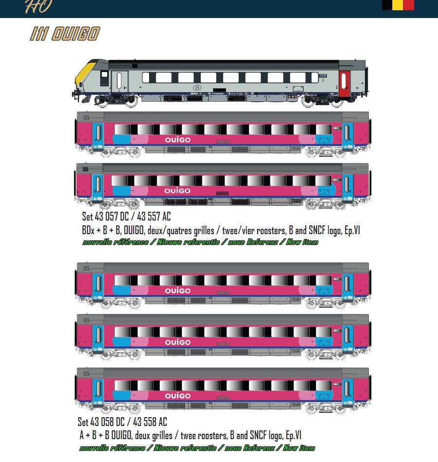 2025年新製品ご予約受付中L.S.Models43057 SNCB Quigo客車