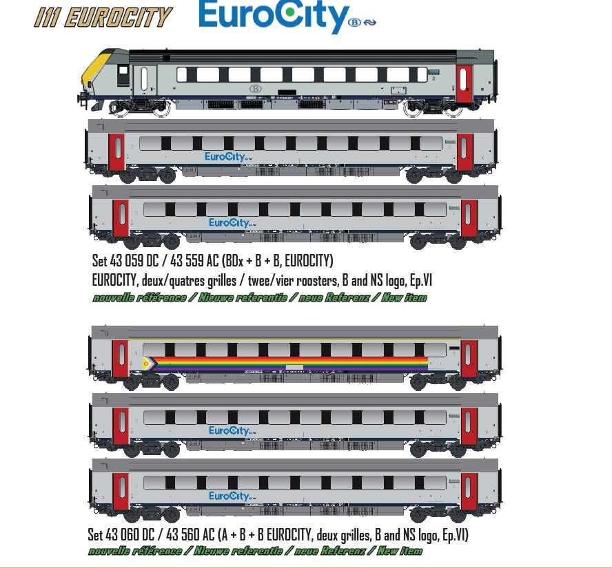 2025年新製品ご予約受付中L.S.Models43059 SNCB EC客車