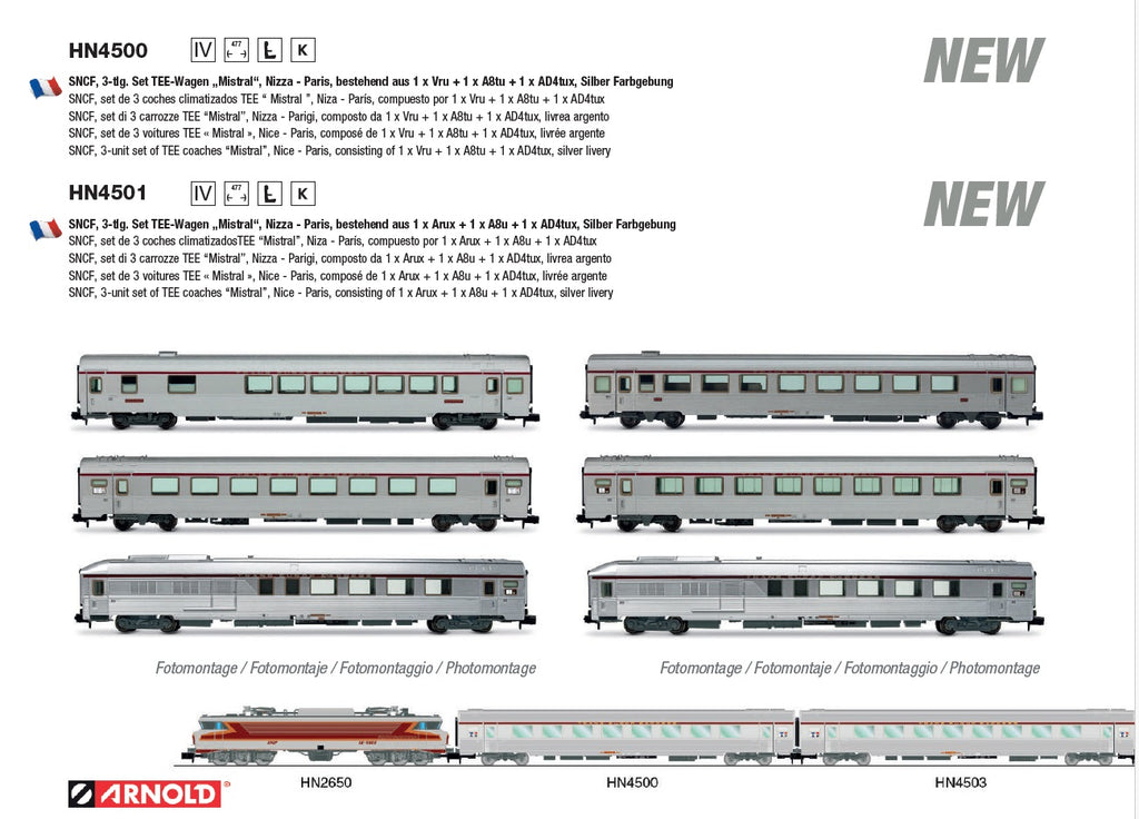 2025年新製品ご予約受付中ARNOLD4498 SNCF TEE Mistral69