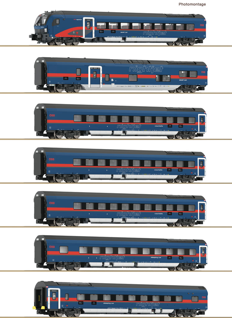 2025年新製品ご予約受付中FLEISCHMANN6260065 OeBB nightjet7輌set