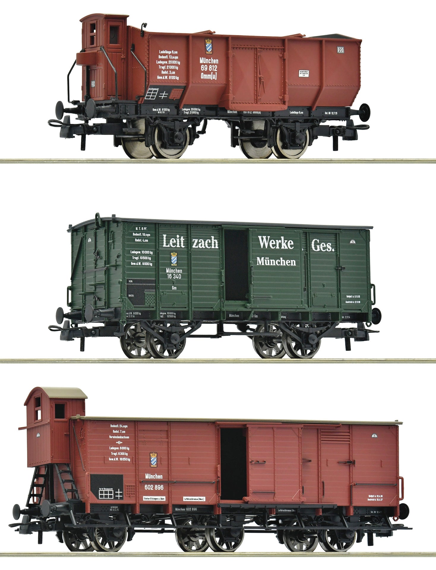 ROCO K.Bay.Sts.B. バイエルン鉄道 客車4両 K_Bay_Sts_B_BB_II_2508_ROCO_63