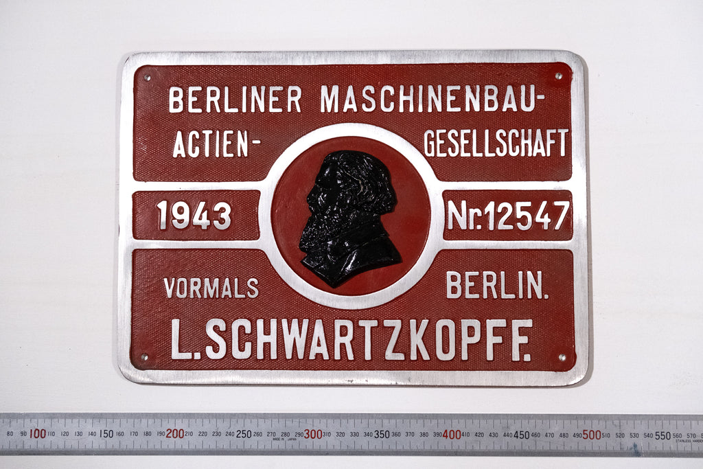 PLATE13 ﾒﾀﾙﾌﾟﾚｰﾄ Schwarzkopf 赤34×25cm