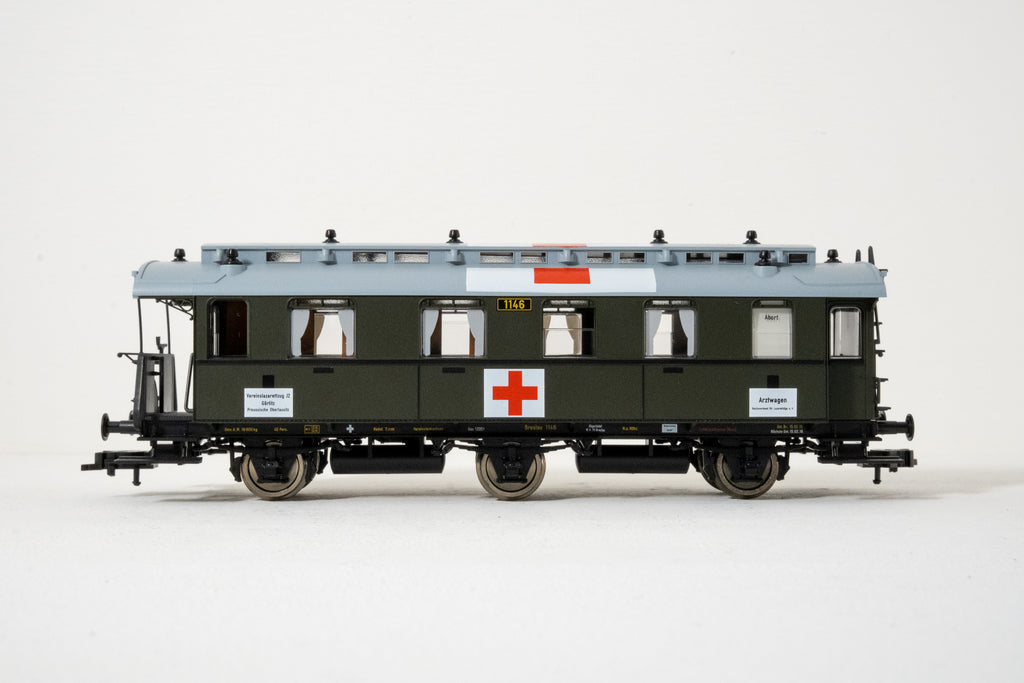 FLEISCHMANN581111 K.P.E.V.赤十字客車3輌set Ep1
